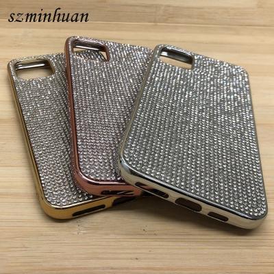 China Protect Cell Phone Gradient Rhinestone Cell Phone Cases Glitter Crystal Cell Phone Cases For iPhone For Samsung For Huawei for sale