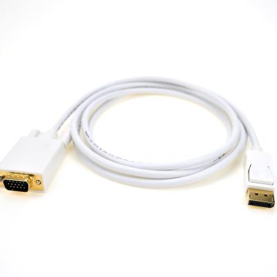 China COMPUTER DisplayPort to VGA Adapters Male to Male White Gold Plated USB Adapter Charger USB Connector Accessories for sale