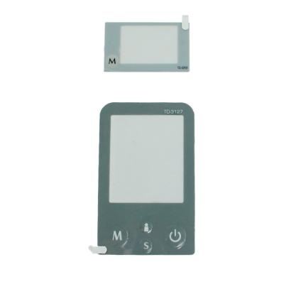 China Medical Devices / Blood Pressure Monitor Display Overlays For Portable Medical Equipment With Adhesive for sale