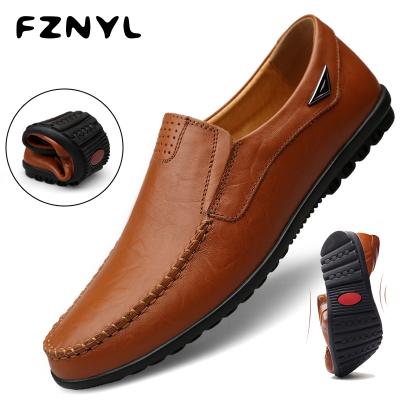 China New Anti-odor Summer PU Leather Leather Shoes For Men, Lofer Genuine Leather Slip On Casual Shoes For Men for sale