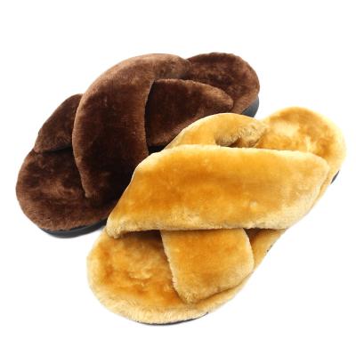 China 2019 Wholesale Custom Anti-Smell Fur Fluffy Home Slippers For Women, Indoor Furry Slippers Sandals With Fur for sale