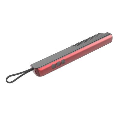 China Other Travel New Unisex Portable Business LED Display USB Ceramic Coating Dish Rechargeable Cordless Hair Straightener Brush for sale