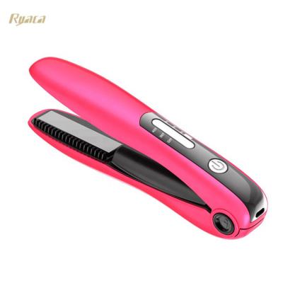 China Mini Safety USB Portable Ceramic Cordless Hair Straightener for sale