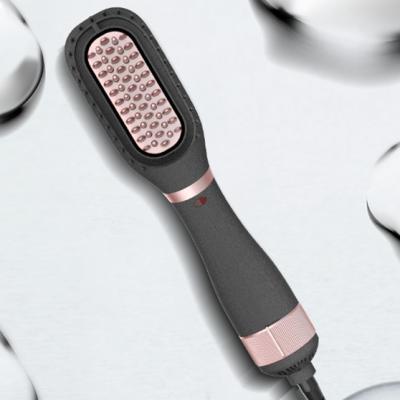 China Hot New Hotel Design 350W Airbrush Fast Ceramic Hair Straightening Brush Hair Blower Brush for sale