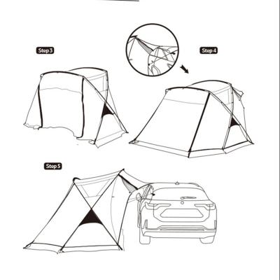 China Drive away tent Tide car tent car tailgate tent camping tailgate car tent for sale