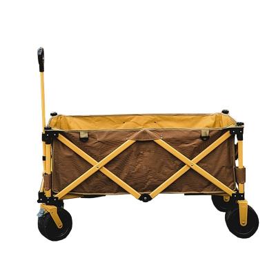 China Eco-friendly 2023 Heavy Duty Multifunction Outdoor Collapsible Foldable Beach Trolley Utility Folding Wagon Camping Cart for sale