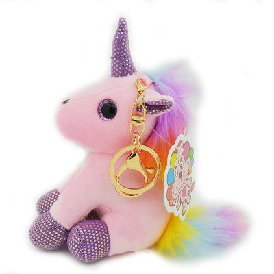 China Wholesale cute super soft eco-friendly plushie sutffed animals rainbow unicorn plush toys key chain for sale