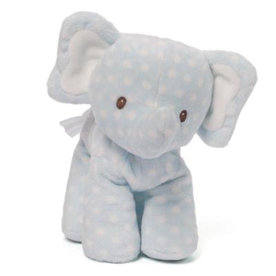 China Plush Standing Posture Light Blue Wave Head Comfortable Elephant Plush Toys for sale