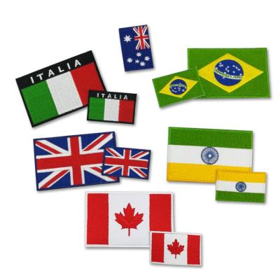 China Wholesale Embroidered Patch Flag Country Country Handmade Custom 4 Inch Embroidery for sale