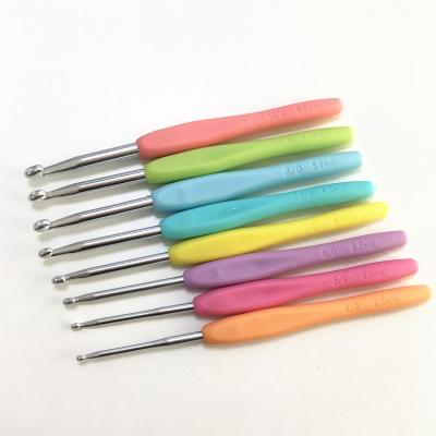 China High Quality Plastic Knitting Hats Handle 8pcs/set Knitting Needle Crochet Hook Set for sale