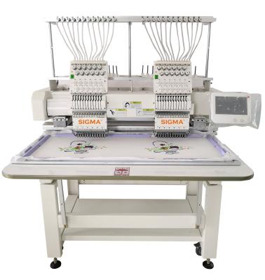 China Factory Work Area 600X1200mm Automatic Single Head Commercial Embroidery Machine Sewing Line for sale