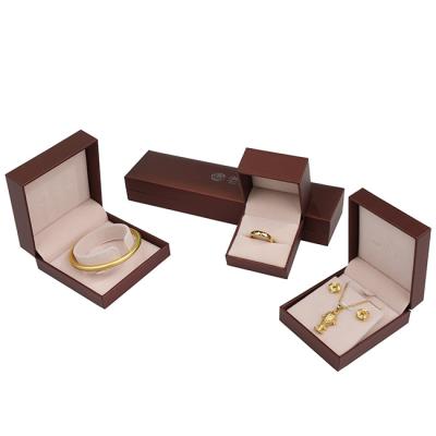 China Square Organizer Flip Window Jewelery Display Set Jewelery Display Bulk Jewelery Showcase Brown Gift Earring Holder Box Sparkle Set for sale