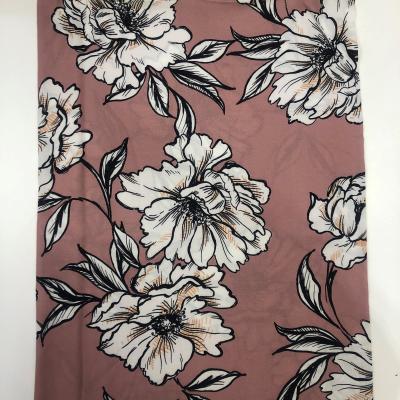 China Simple flower print satin 60s*60s rayon quality digital printed woven fabric Nice quality woven fabric for women clothing for sale