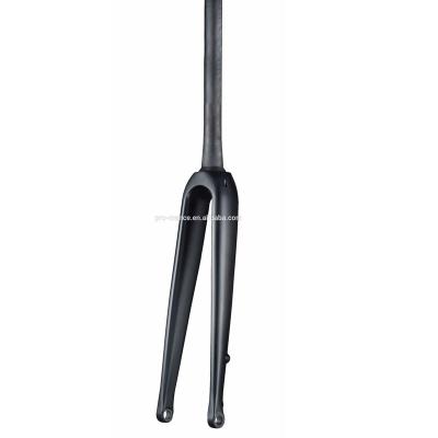 China Road Bikes 700C Carbon Fiber Road Racing Bicycle Bike Fork With Flat Mount Brake, Thru-Alxe 12*100mm, Internal Routing for sale