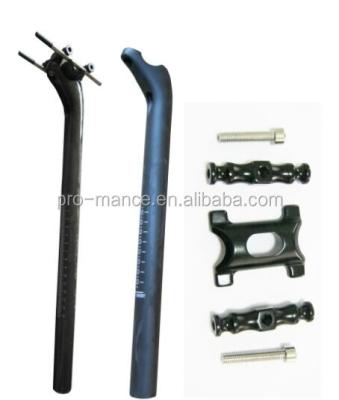 China Long 31.6mm/27.2mm BMX Carbon Bicycle Seatpost 200g 400mm for sale