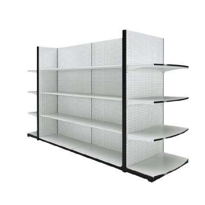 China Southeast Asia Cheapest OEM Supermarket Double Sided Auxiliary Shelf With Hang Down Design Stocked Delivery for sale