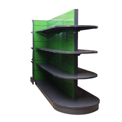 China Good Quality Supermarket Shelf Label Holder Display Stands Supermarket Steel Double Sided Shelf for sale