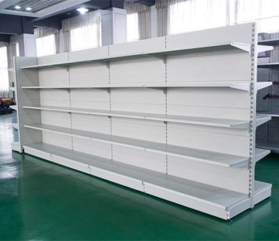 China Customizable Double Sided Adjustable Grain Supermarket Shelves Modular Supermarket Shelf Vsupermarket Shelf Shelf for sale