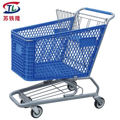 China Hot Kitchen Plastic Bag Trolley Cart Unfolding Plastic Vending Trolley for sale