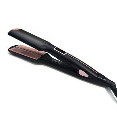 China Good Price Household New Design 2 in 1 Hair Straightener Black Wide Hair Straightener Professional Hair Straightener for sale