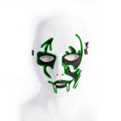 China Interesting Ghost Face W04 Halloween LED Mask Glowing EL Disguise Creative Flash Mask Atmosphere Funny Props for sale