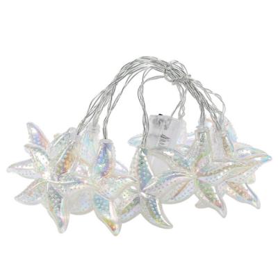 China L04 Holiday Decoration New Product Led Home Colorful Bedroom Battery String Light Ocean Shell Starfish Decorative Laser Light for sale