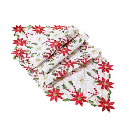 China Z04 Waterproof Fabric Christmas Design Polyester Kitchen Tablecloth Christmas Table Cloth Decoration for sale