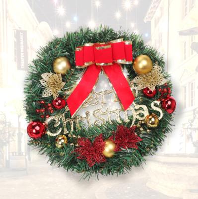 China New Christmas Deoration H02 Simulation Wreath 30cm Christmas Wreath Ball Garland Lintel Decoration Christmas Window Door Hang for sale