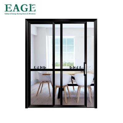 China Office Building System Meeting Room Post Modern Aluminum Sliding Glass Mounted Sliding Swing Door for sale