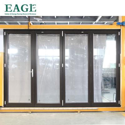 China Heat Insulation Aluminum Glass Folding Patio Doors For Australia for sale