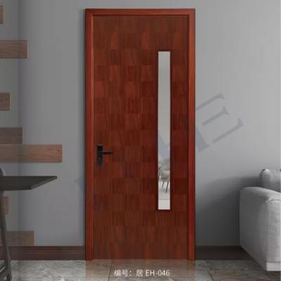 China New Single Head Sound Insulation Design Interior Pvc Wooden Doors With Frames for sale