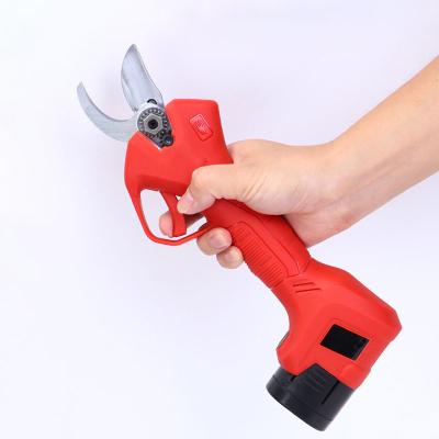 China Anti-Slip Handle Garden Tree Tools Battery Power Portable Electronic Electric Pruner Shears for sale