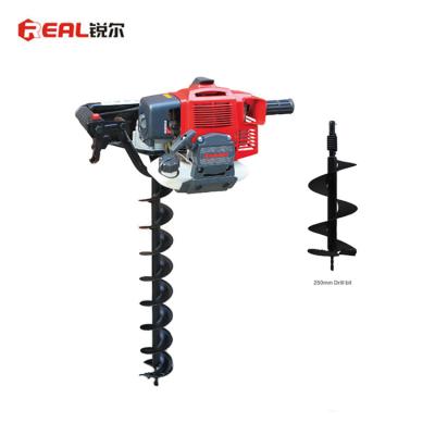 China Carbon Steel+Alloy Metal Farm Hole Digger Machine Earth Auger Hole Puncher 52CC Manual Excavator and Garden Hole for Gasoline Power Soil Auger for sale