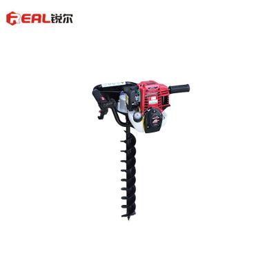 China High Power Cost Price 1.5kw 48cc Gasoline Ground Drill Manual Earth Drilling Rigs With Honda GX50 for sale