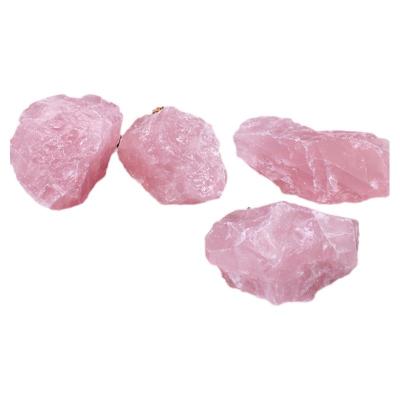 China Wholesale china rose rough original crystal stone healing chakra of quartz crystal mineral natural gemstones for sale