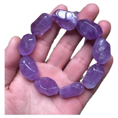 China Natural Dark Purple Quartz Crystal Beads Amethyst Bracelet For Wholesale Casual/Sporting Cheap Price for sale