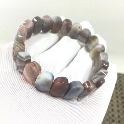 China Multi Color Gem Natural Stones Agate Bracelets Wholesale Casual/Sporty Kids Irregular Bracelet for sale