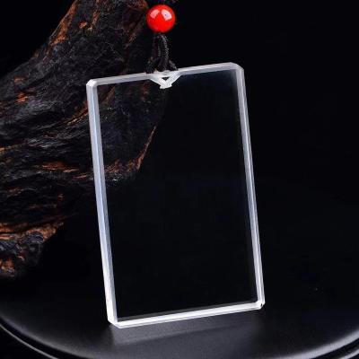 China Point Natural Stone Rectangular Crystal Quartz Healing Field Discharge Shape Dangle Necklace Women's Jewelry for sale