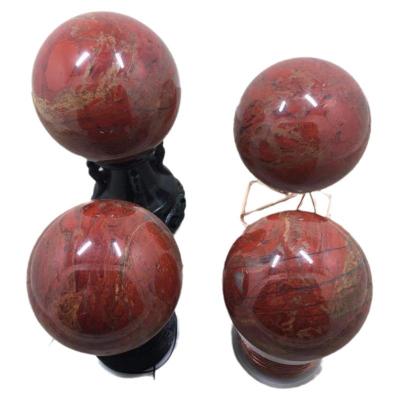 China China Crystal Spheres Redstone Decorations Wholesale Natural Arts and Crafts Red Jasper Ball for sale