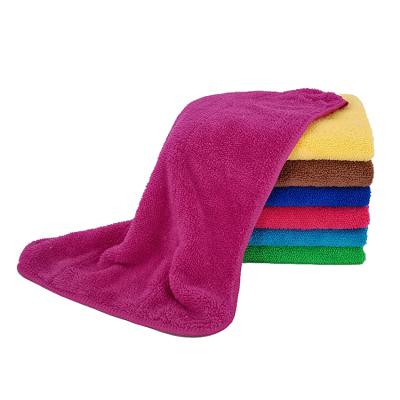 China Viable Scratch Free Coral Fleece Strong Detergency Car Polishing Towel for sale