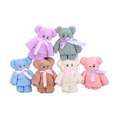 China High Density Quick Dry Child Safe Coral Plush Gift Towel for sale