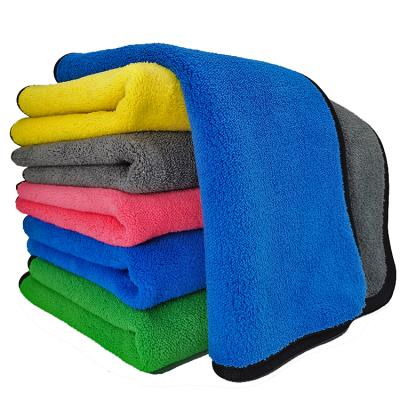 China Absorbent Super Soft Sustainable Fleece Durable Coral Car Wash Towels for sale