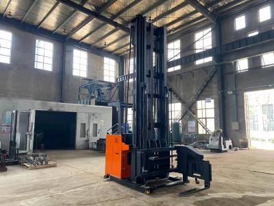 China Dirección pasillo estrecho 3 vías carretilla elevadora altura de elevación 10000 mm 1500 KGS en venta