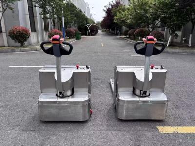China Lithium /Lead-acid Battery Stainless Steel Pallet Truck Uniform Load Capacity  3000 KG for sale