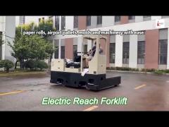 electric reach truck vehicle move forward forklift truck carrying capacity 2000 kgs lifting height 6