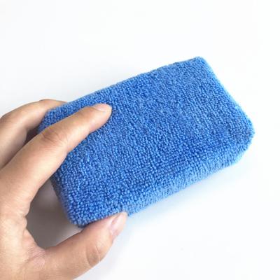 China Medium Size 240pcs/ctn Soft Car Car Detailing Buffing Buffing Waxing Microfiber Sponge Applicator Pad for sale