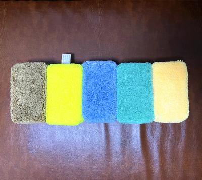 China Rectangle Multi Colors Car Detailing Microfiber Ceramic Coating Waxing Foam Pad for sale