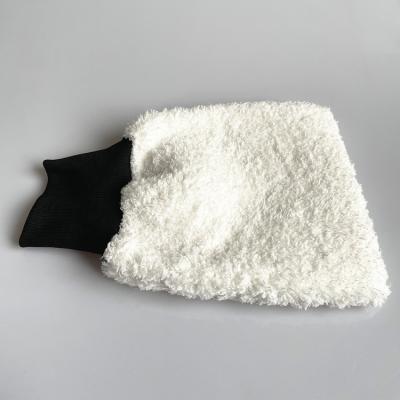 China 100pcs Car Wash Supply Quick Dry Cheap Shipping Wrapping Car Detailing Microfiber Fiber Plush Micro Wash Glove for sale