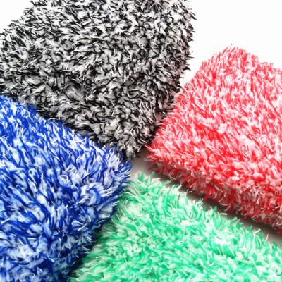 China Multi Colors 80pcs Car Wash Quick Dry Car Detailing Microfiber Microfiber Plush Wash Mitt for sale