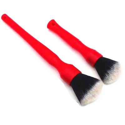 China Soft Multi Colors Soft Bristle Car Detailing Brush 2pcs Set for sale